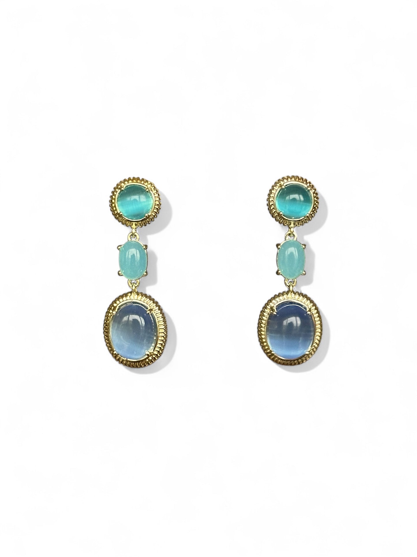 Dazzy 14k Rhodium Plated Earrings