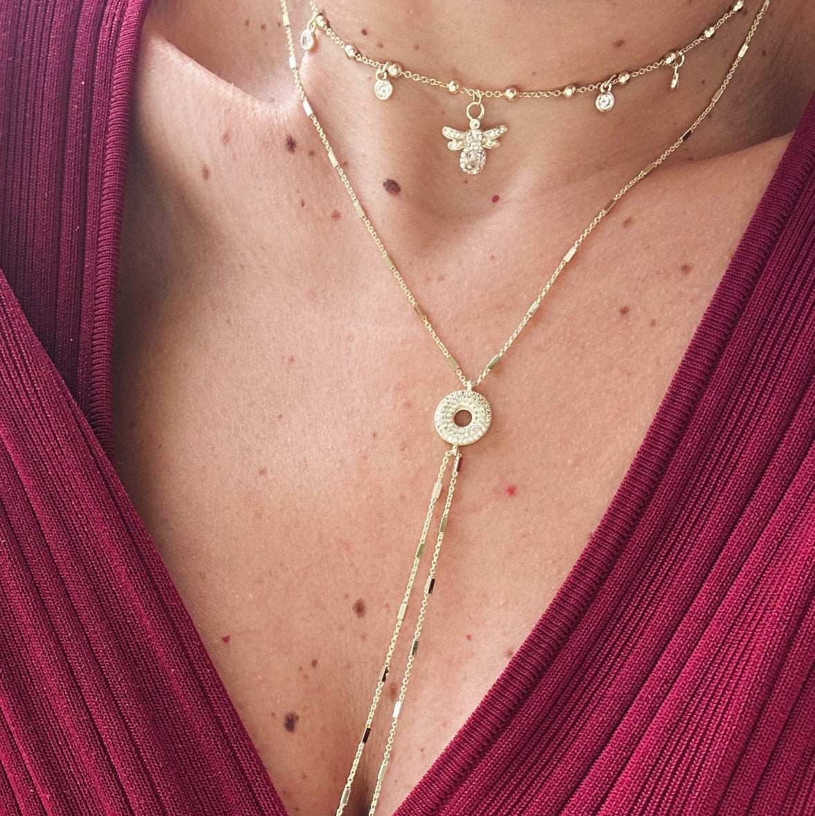 Abby 14k Rhodium Plated Necklace