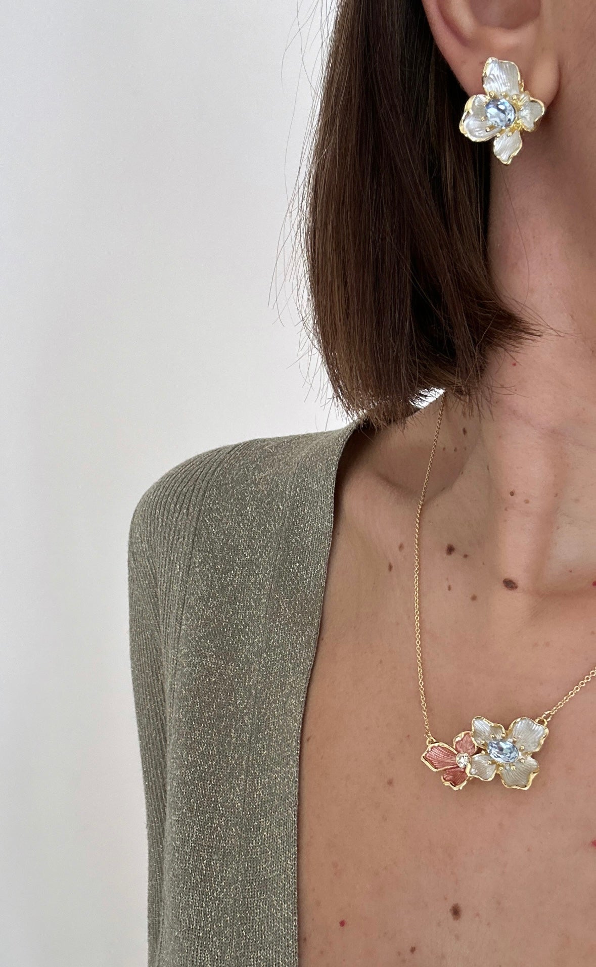Flose 14k Rodyum Kaplama Kolye