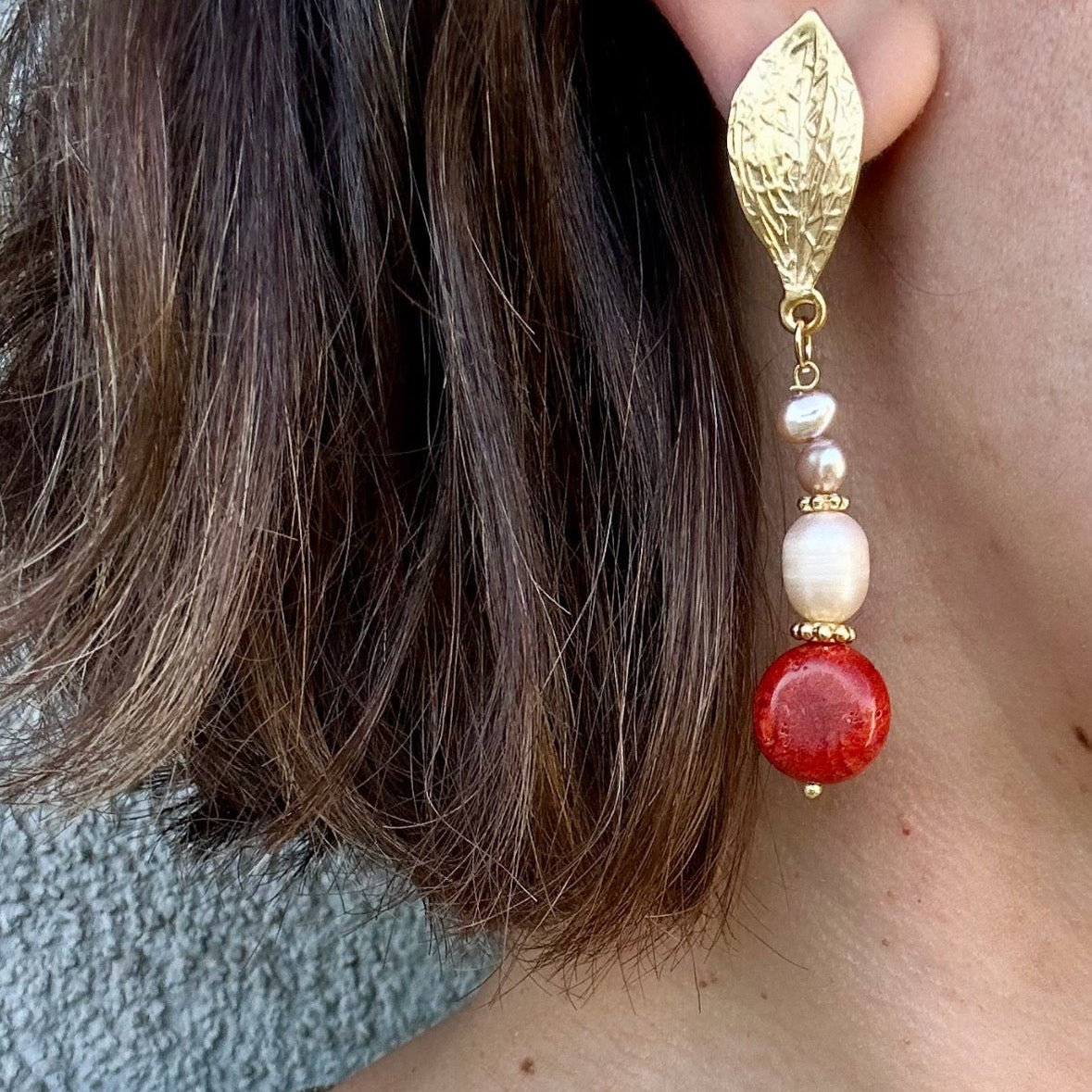 Gisio Gold Plated Dangle Earrings