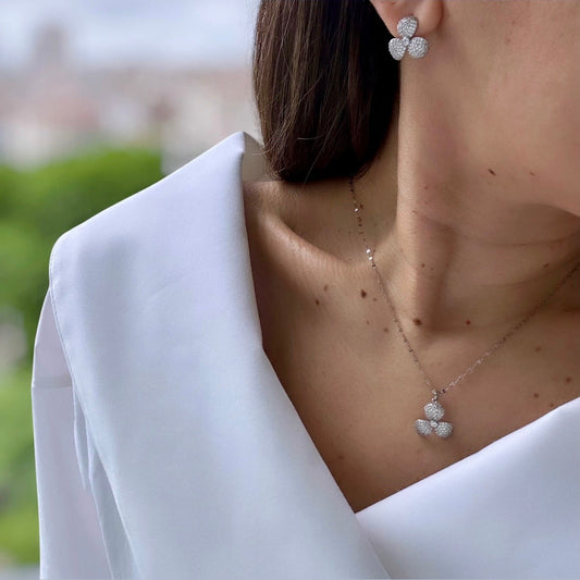 Mystara Gümüş Rengi Rodyum Kaplama Set
