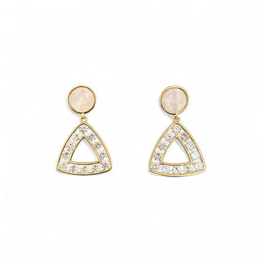 Tresa 14K Rodyum Kaplama Küpe