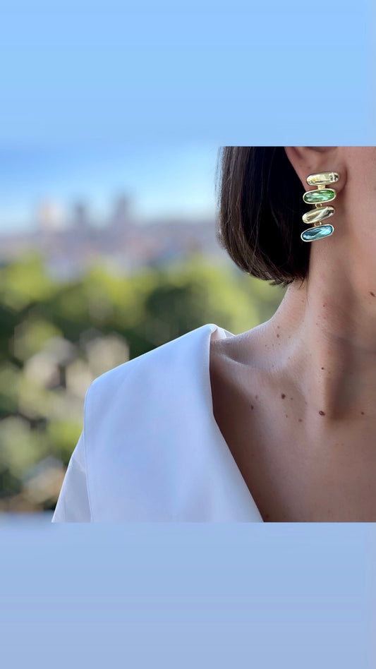 Lucienne 14k Rengi Rodyum Kaplama Küpe
