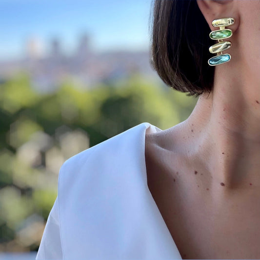 Lucienne 14k Rengi Rodyum Kaplama Küpe