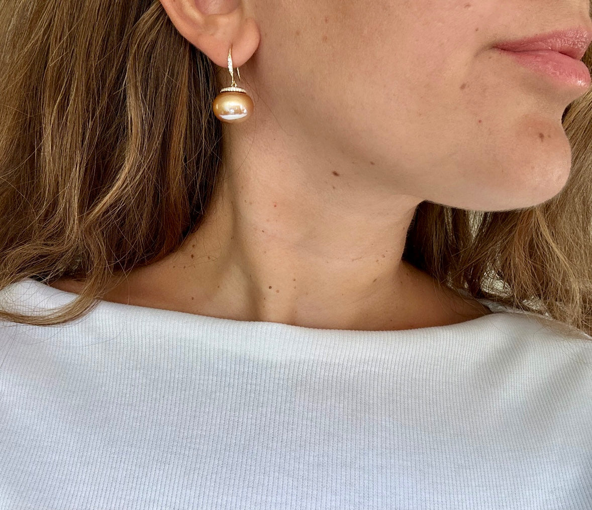 Nina Pearl Dangle Earrings