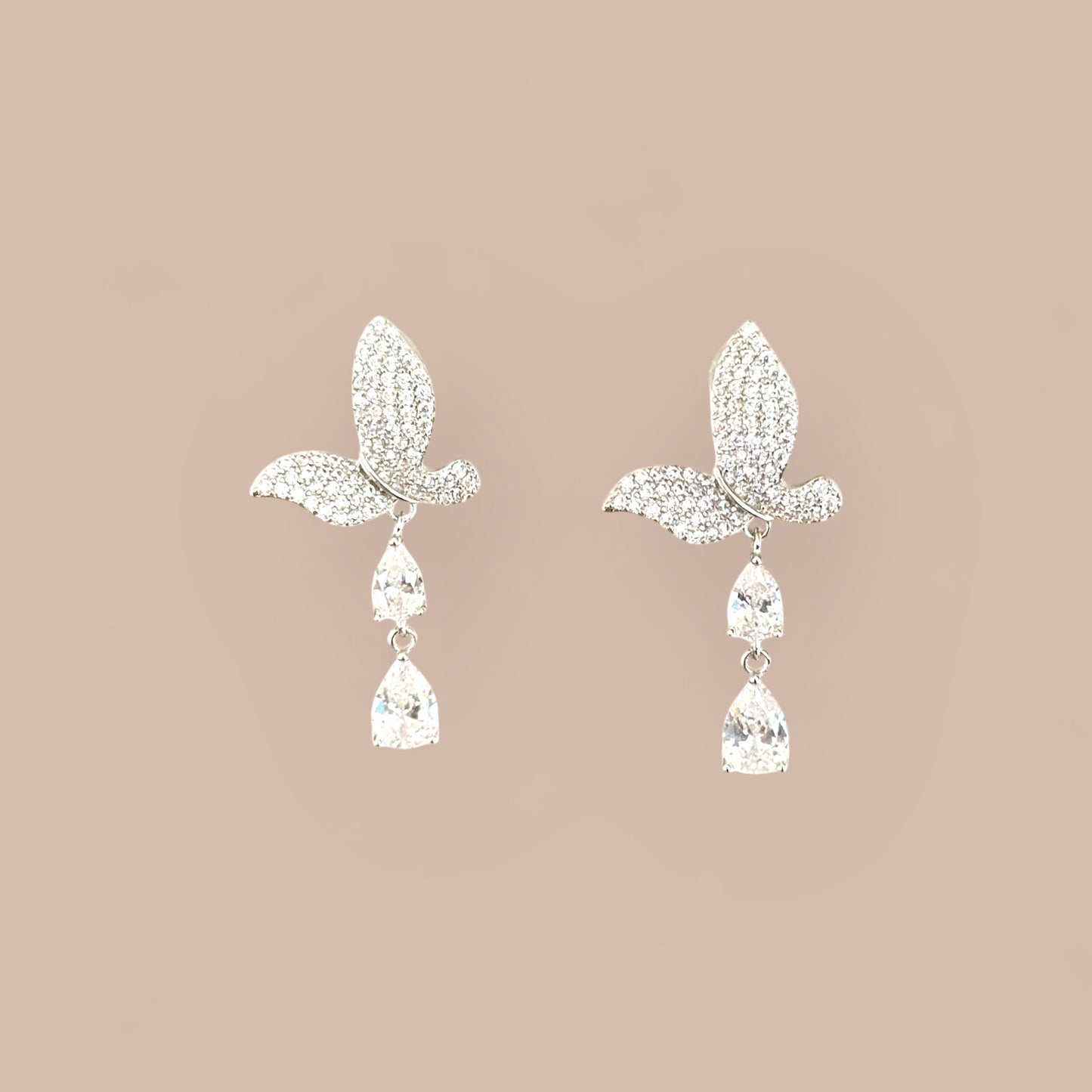 Clara Silver Color Rhodium Plated Earrings