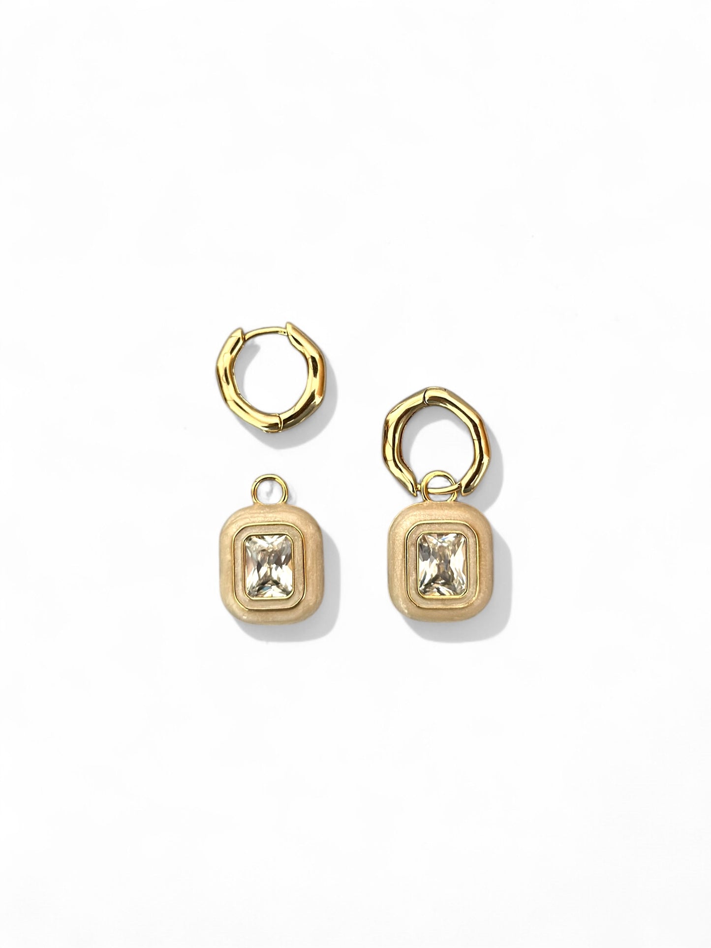 Bella-S 14K Rhodium Plated Dangle Earrings