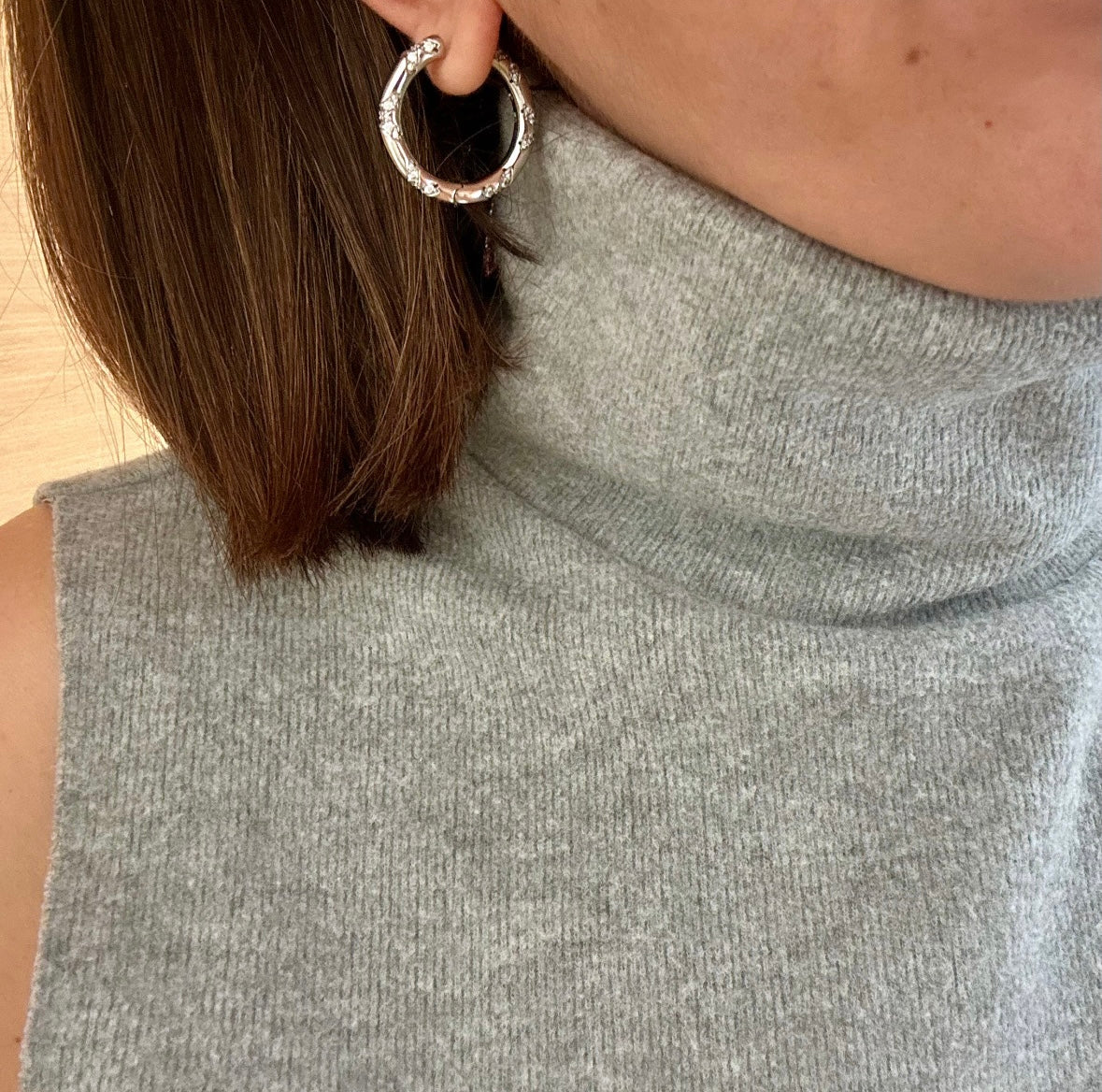 Benna 14K Rhodium Plated Earrings