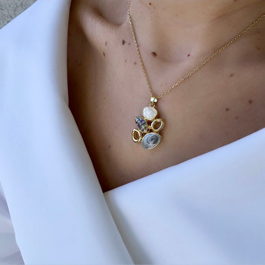 Lapearl 14k Rhodium-Plated Necklace