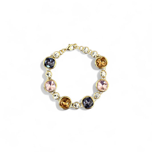 Tenna Navy Blue 14K Rhodium Plated Bracelet