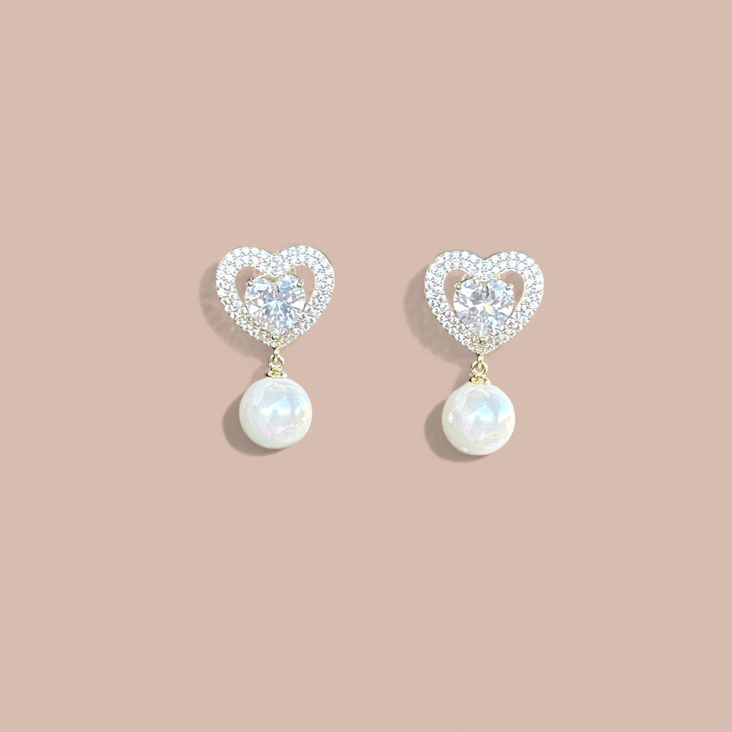 Love 14k Rodyum Kaplama Küpe