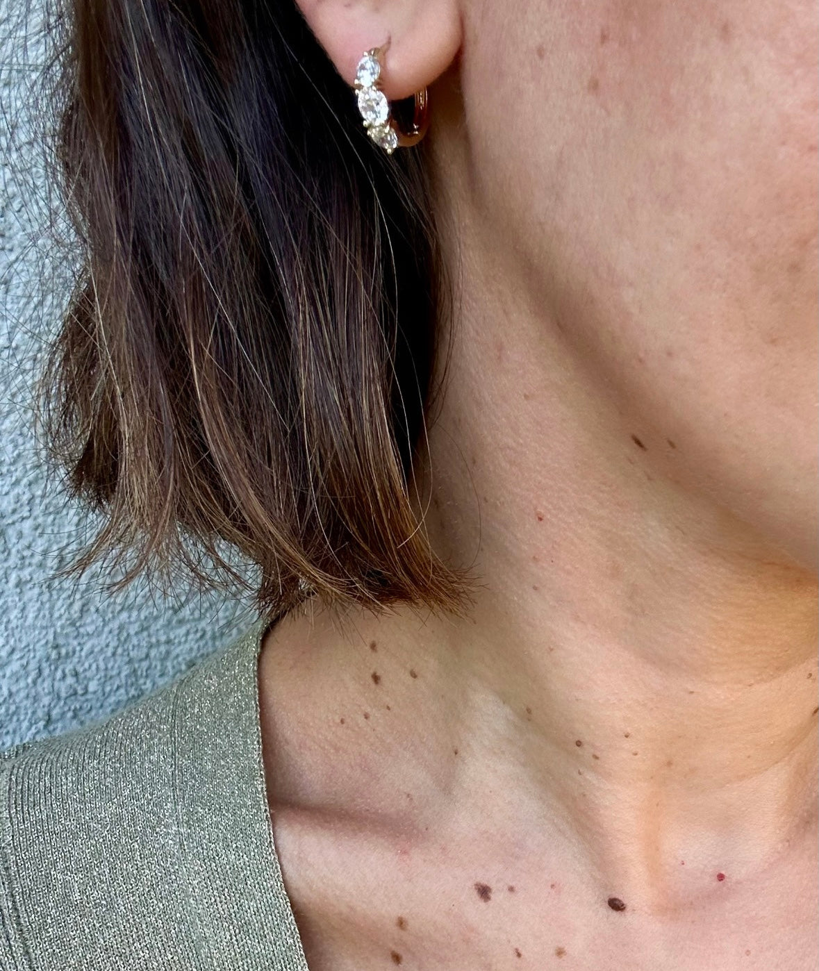 Feddy 14k Rodyum Kaplama Mini Halka Küpe