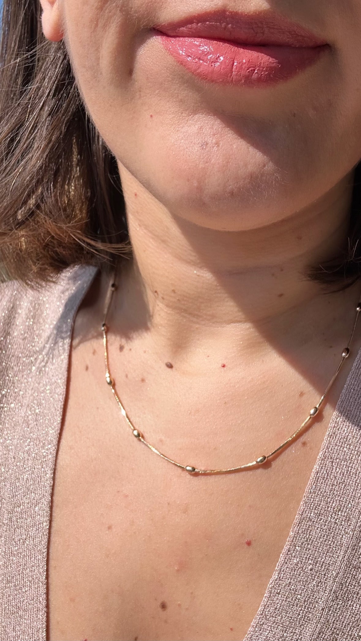 Dunne 18k Rose Color Plated Necklace