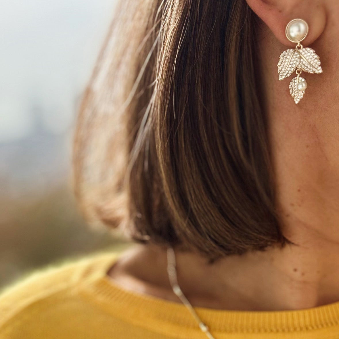 Narella 14k Rhodium Plated Earrings