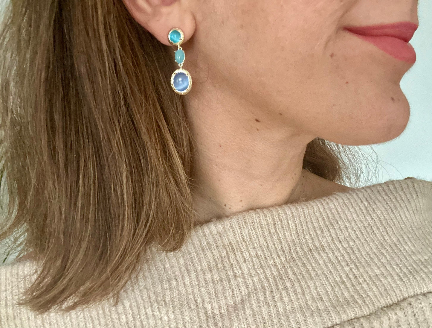 Dazzy 14k Rhodium Plated Earrings