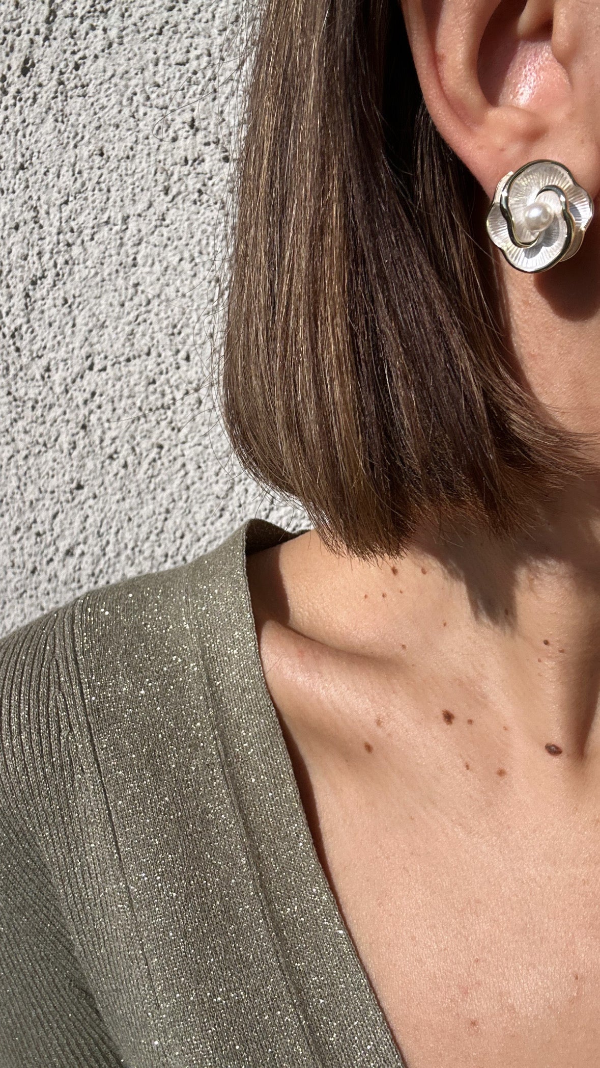 Mireya 14k Rengi Rodyum Kaplama Küpe