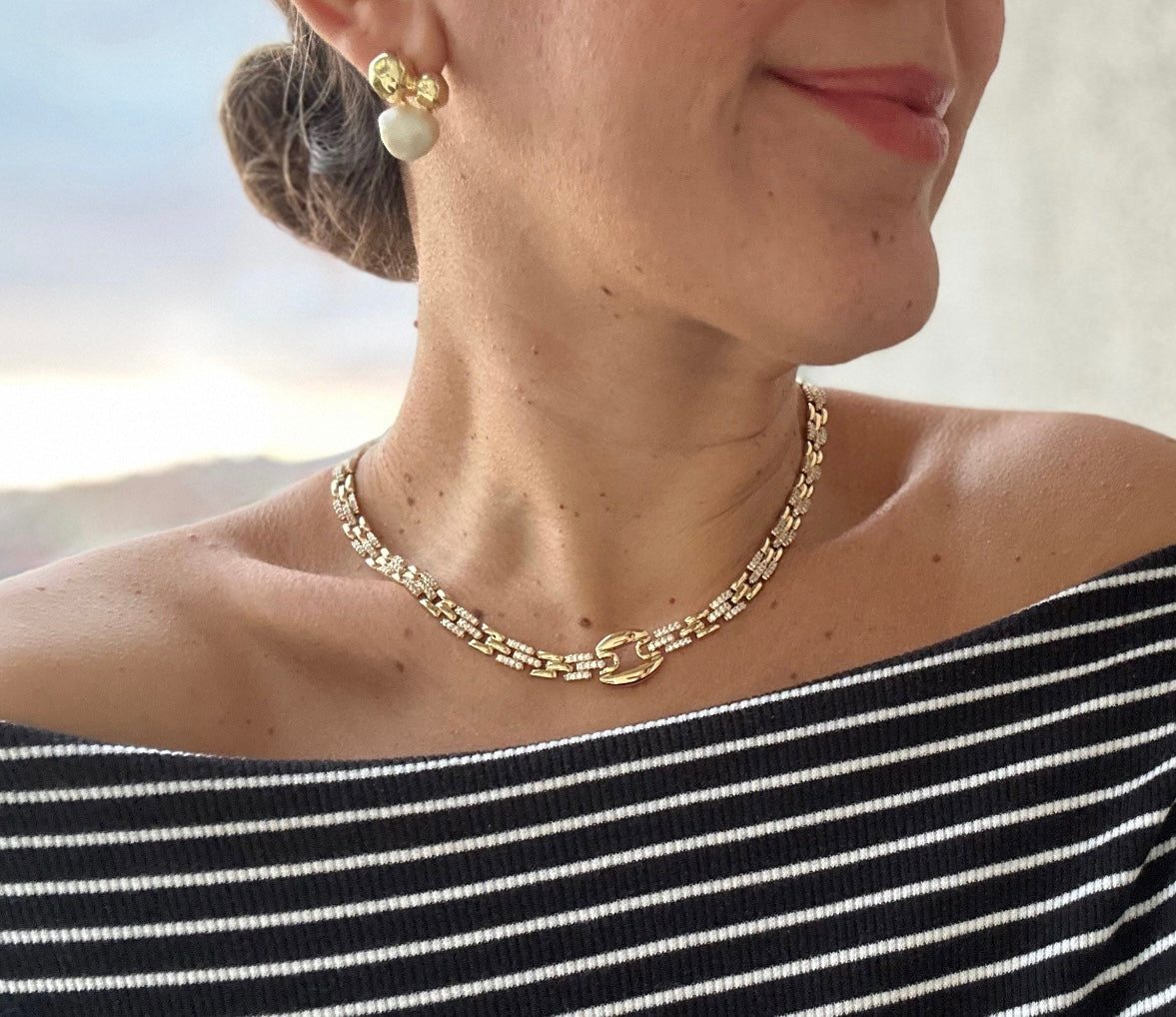 Rebecca 14k Rhodium Plated Necklace