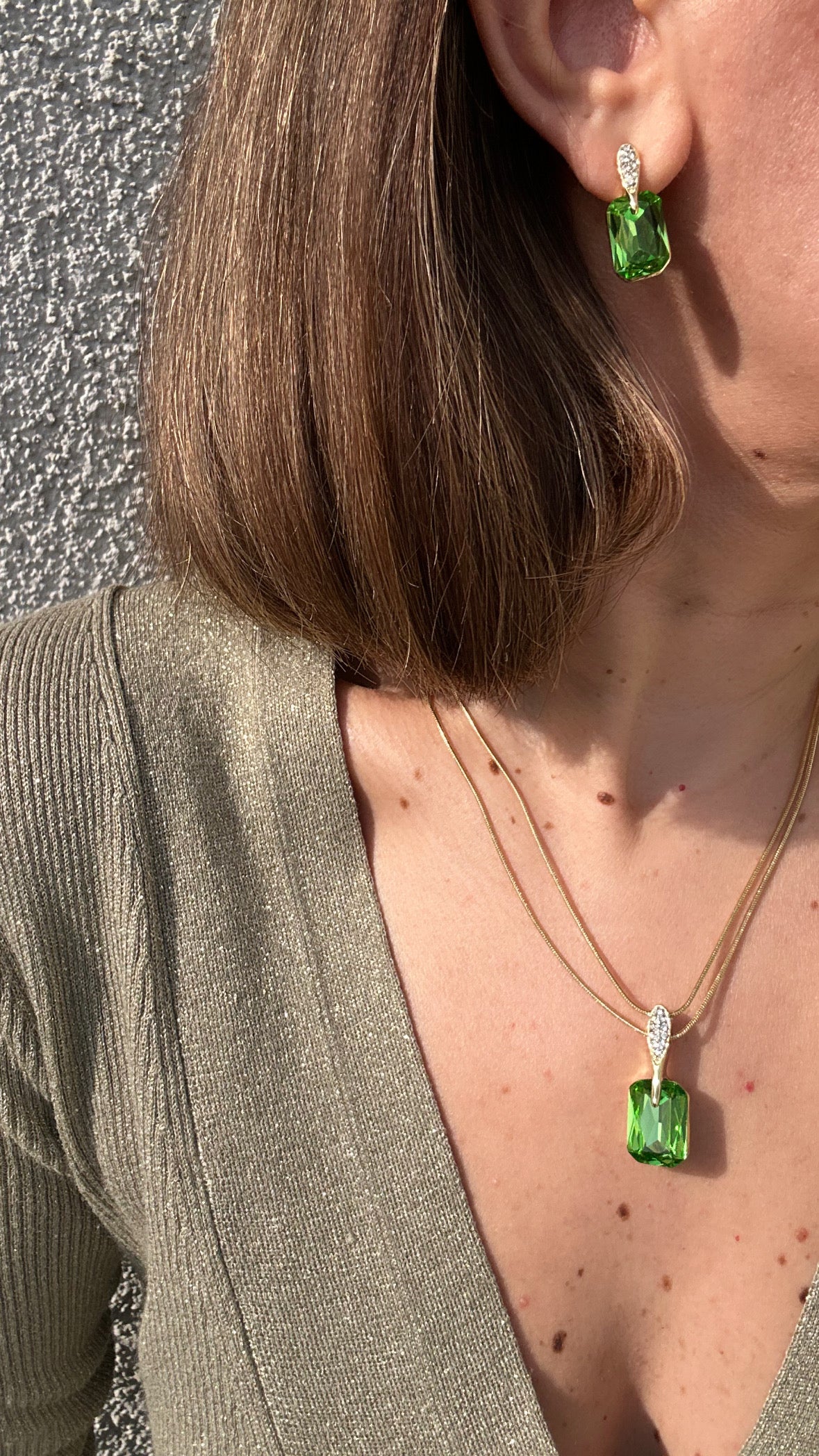 Hexagon 14k Rengi Rodyum Kaplama Set