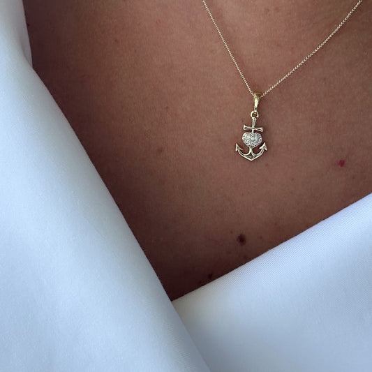 Anchor 14k Rengi Rodyum Kaplama Kolye