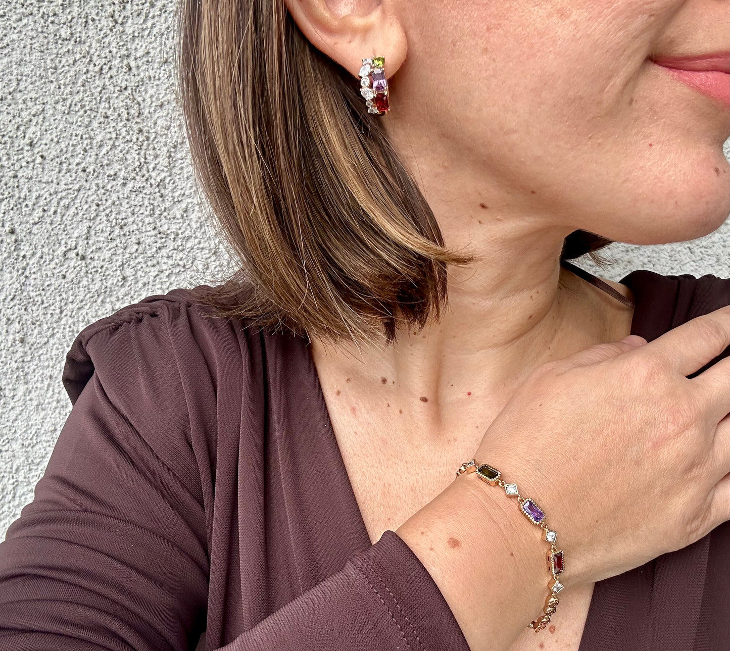 Millane 18k Rhodium Plated Hoop Earrings