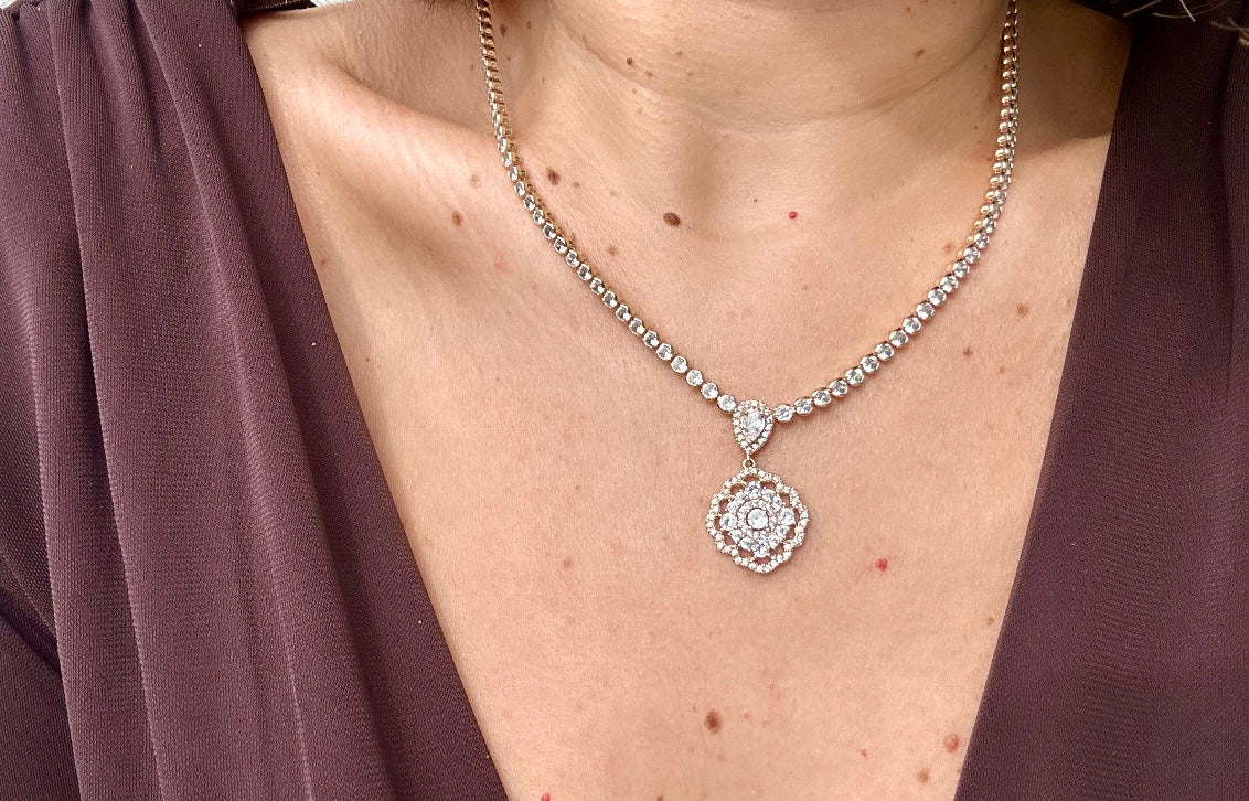 Fenvy 14k Rhodium Plated Necklace
