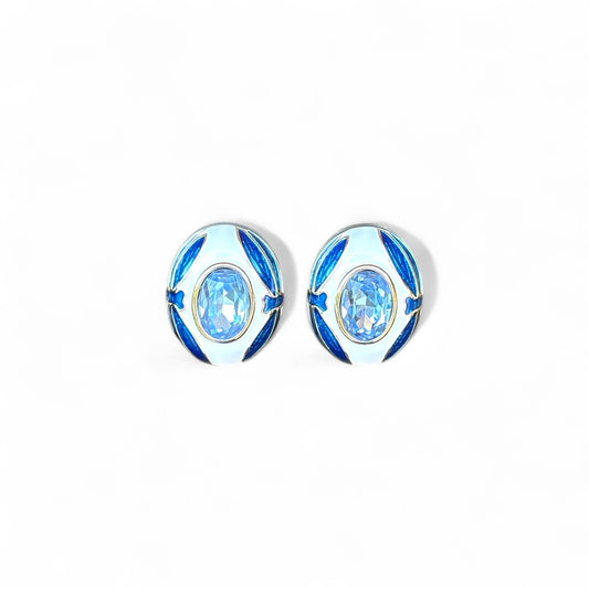 Marine 14k Rhodium Plated Earrings