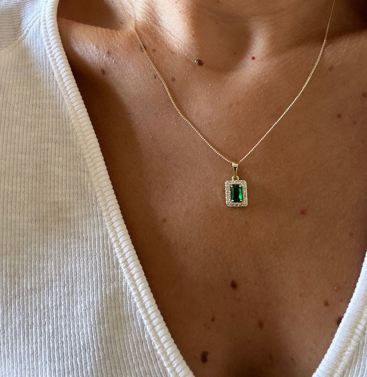 Clara 14k Rodyum Kaplama Kolye