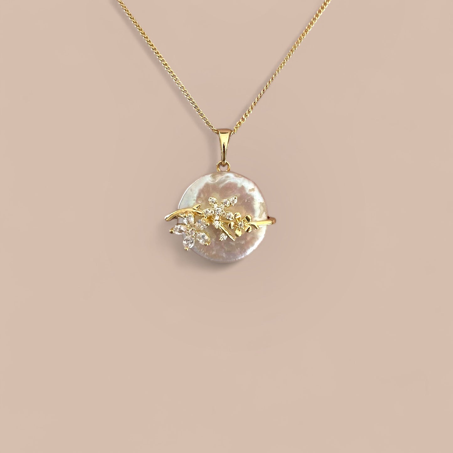 Amara 14K Rhodium Plated Necklace