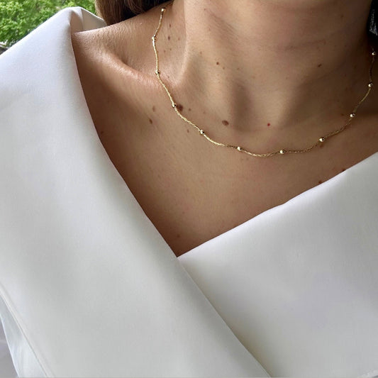 Ada 14k Rodyum Kaplama Kolye