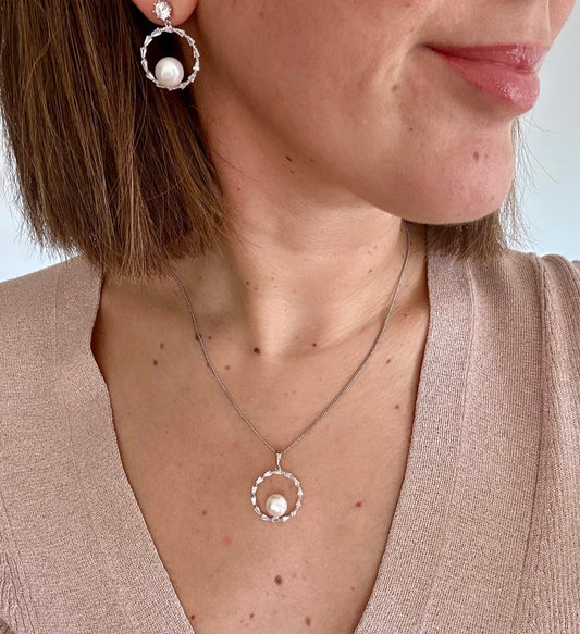 Conna Silver Color Rhodium Plated Set