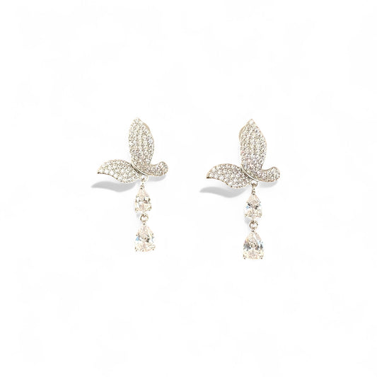 Clara Silver Color Rhodium Plated Earrings