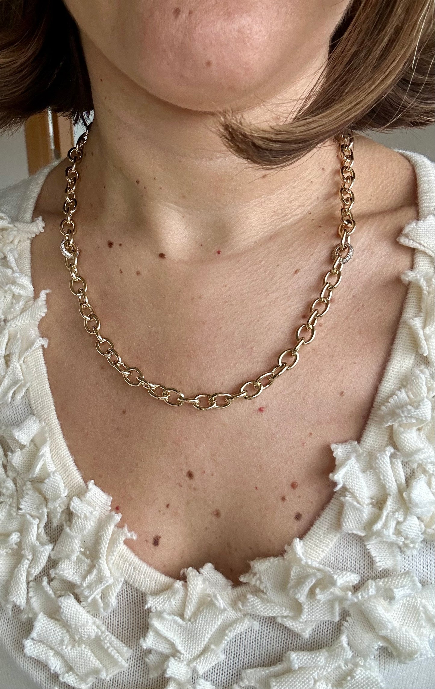 Dilemma 50 cm 14k Color Rhodium Plated Necklace