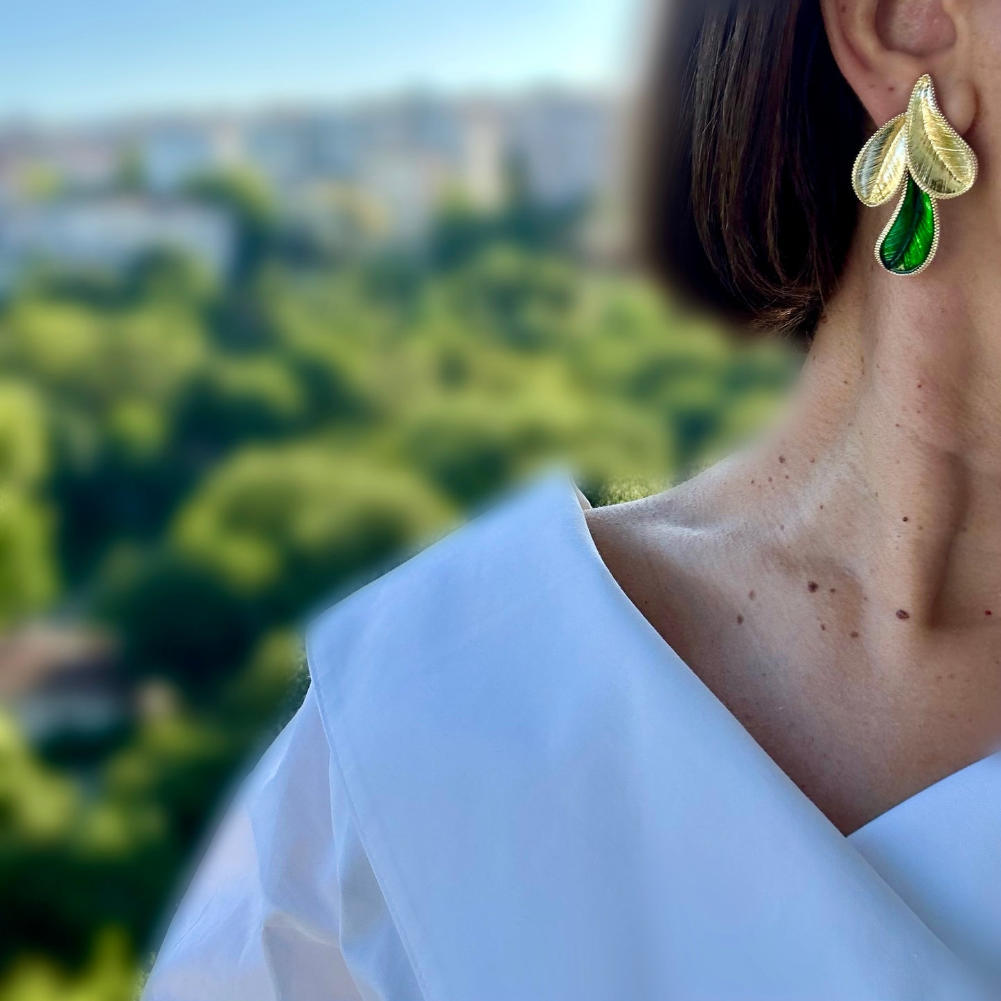 Elaf 14k Rengi Rodyum Kaplama Küpe