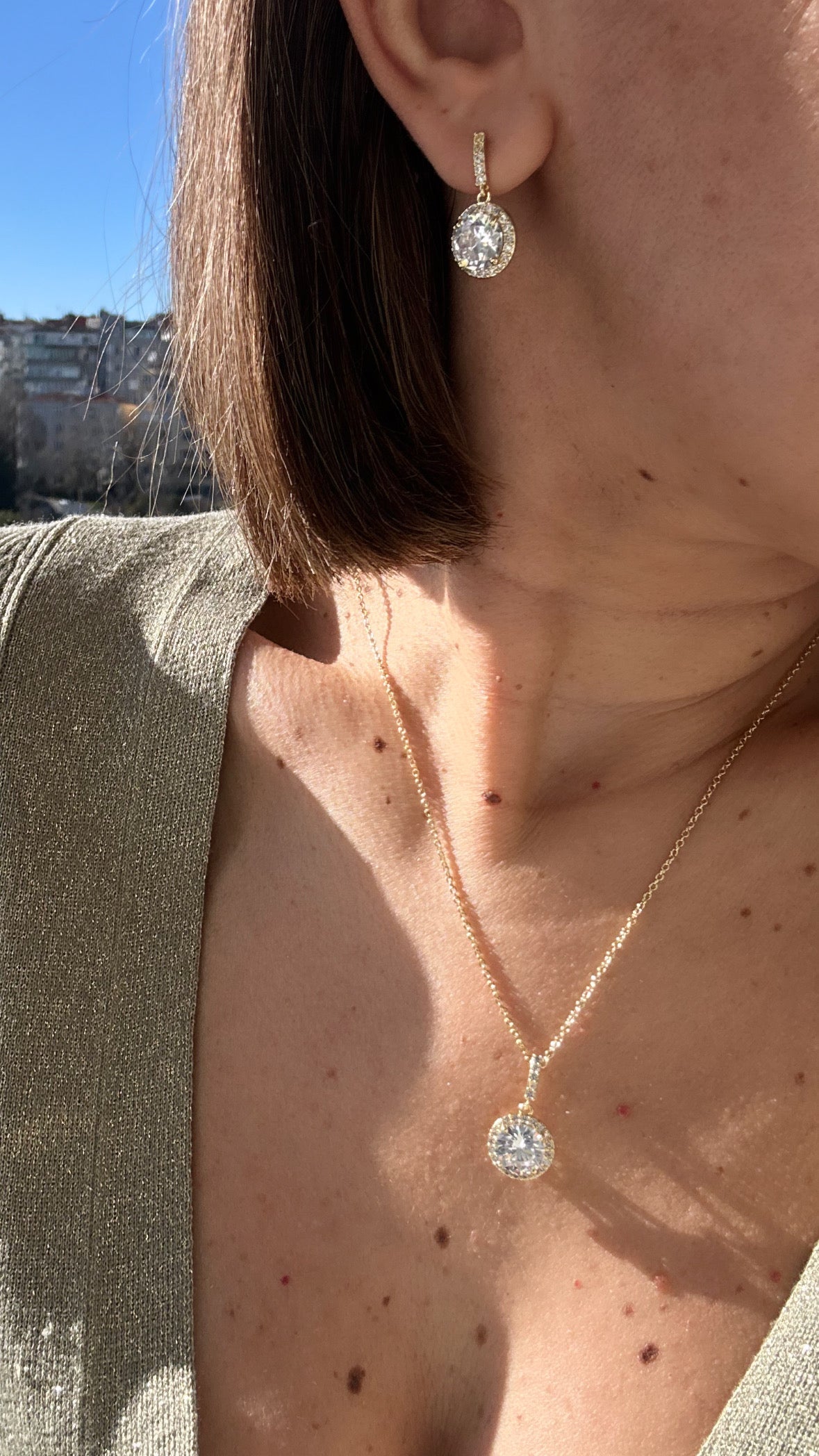 Veloura 14k Rhodium Plated Set