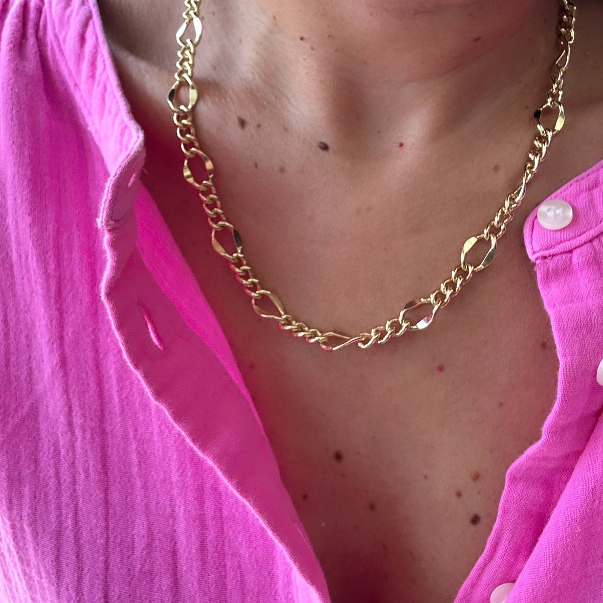 Betty 14k Rhodium Plated 45cm Chain