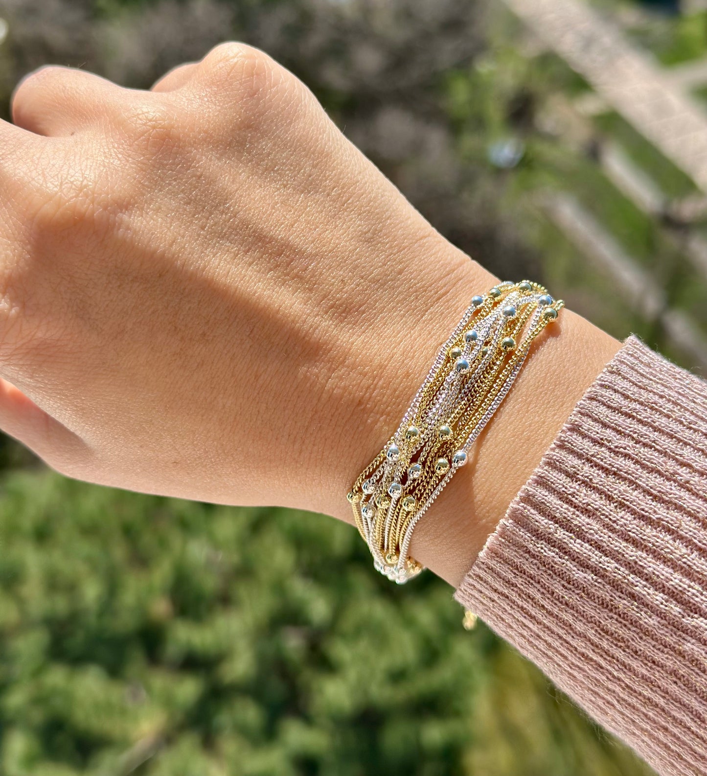 Sandi 14K Rhodium Plated Bracelet