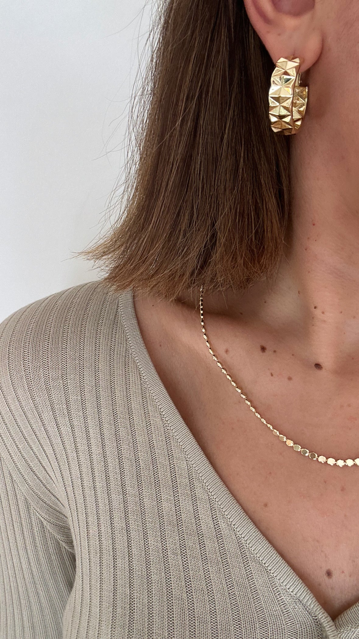 Hivera 14k Rengi Rodyum Kaplama Küpe