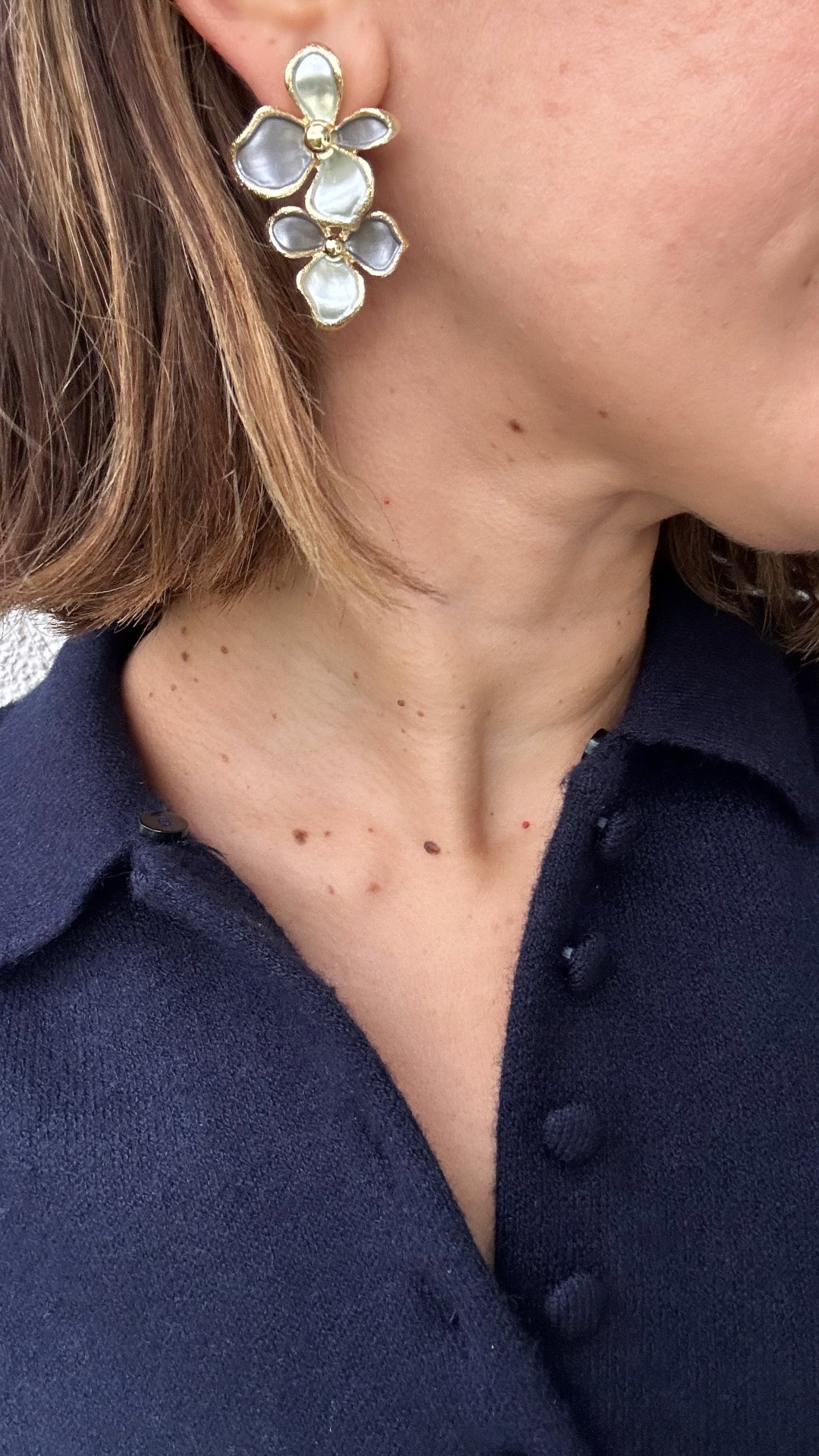 Colette 14k Rengi Rodyum Kaplama Küpe