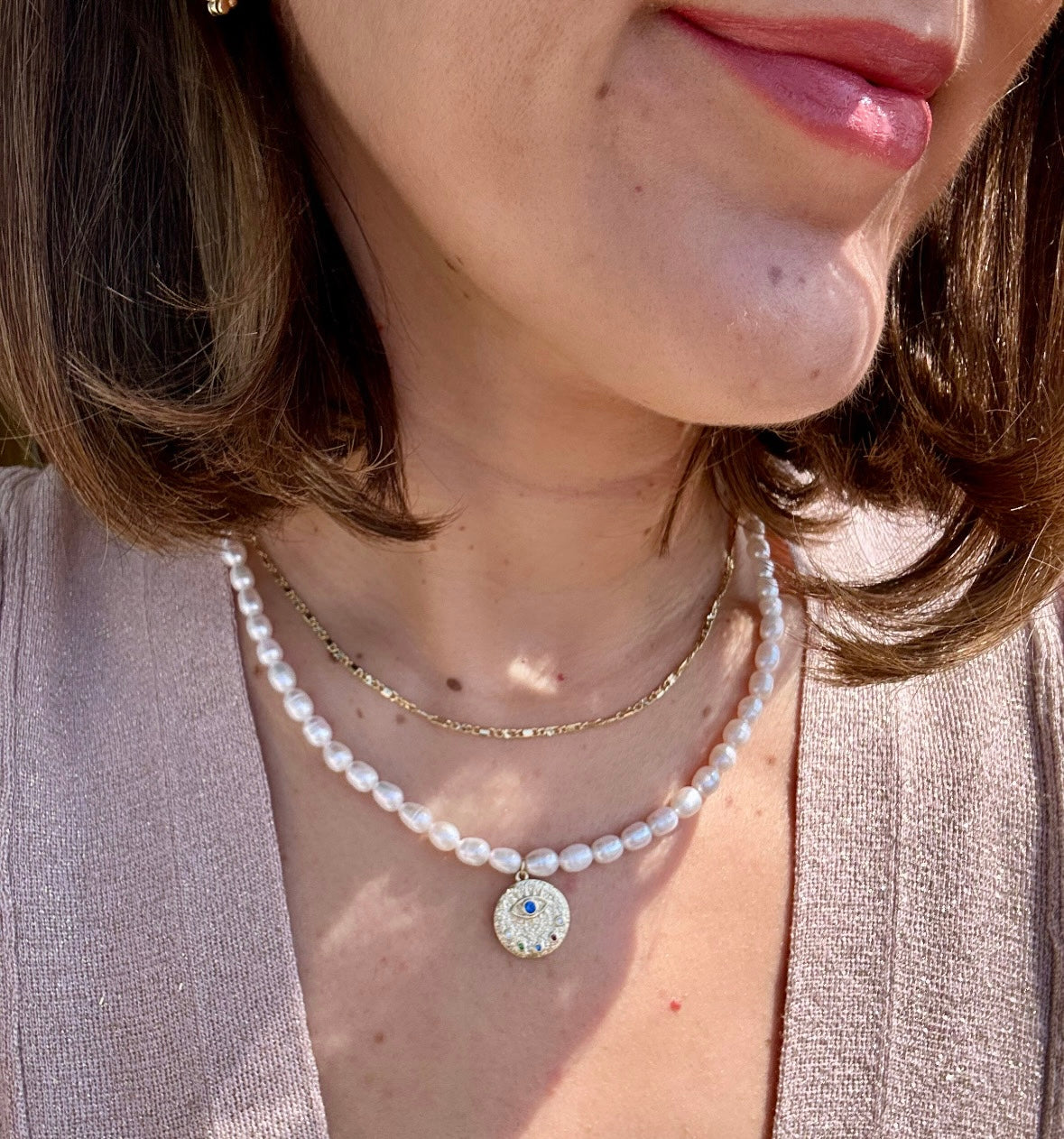 Nadia 14k Rhodium Plated Necklace