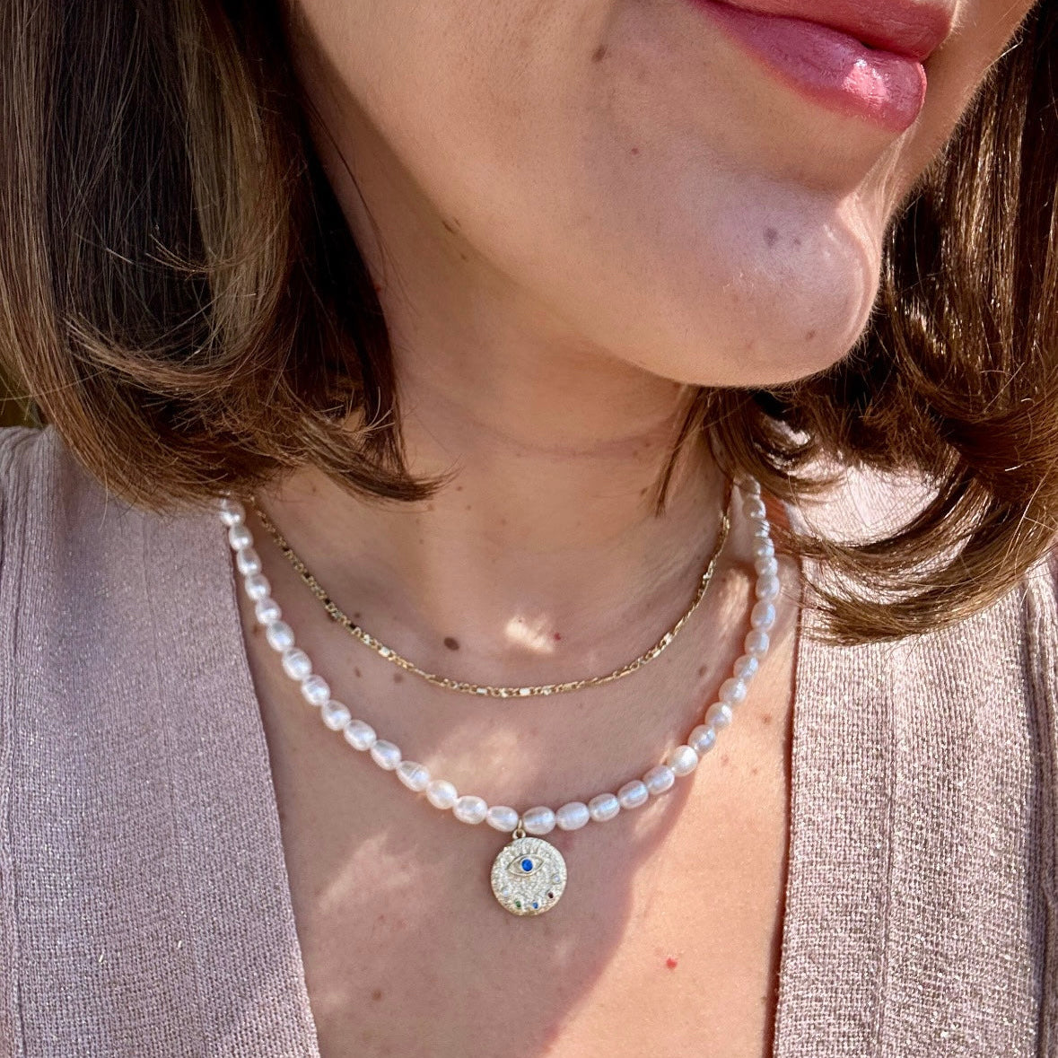 Nadia 14k Rhodium Plated Necklace