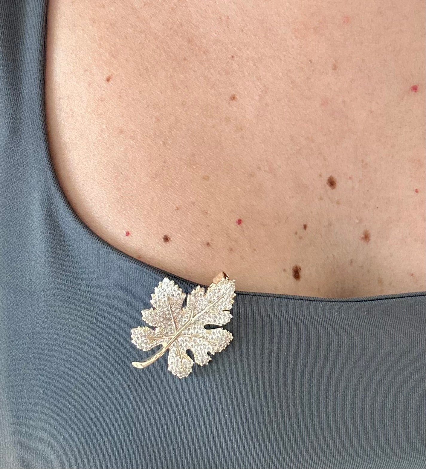 Lenna Brass Plated Brooch