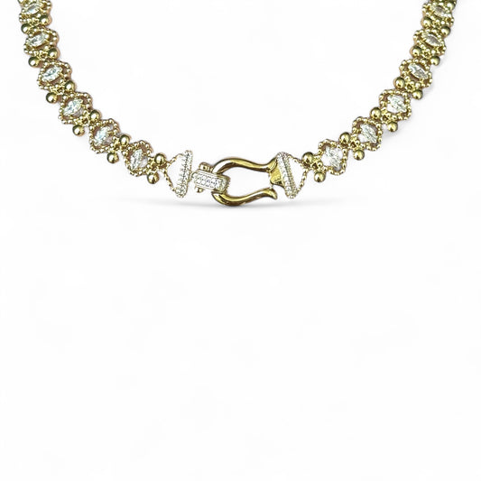 Luz 14k Rhodium Plated Necklace