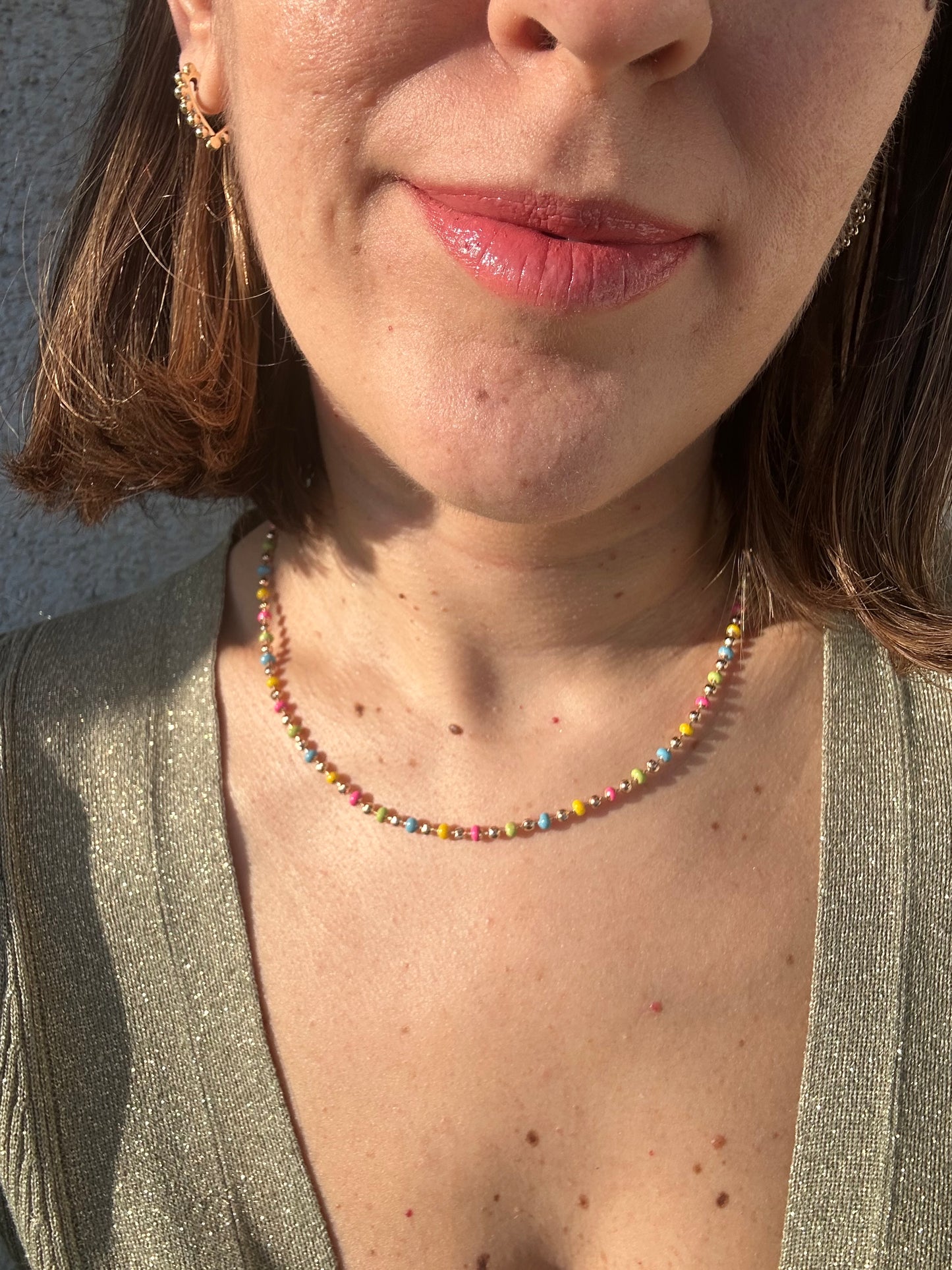 Lush Summer 18k Rhodium Plated Necklace