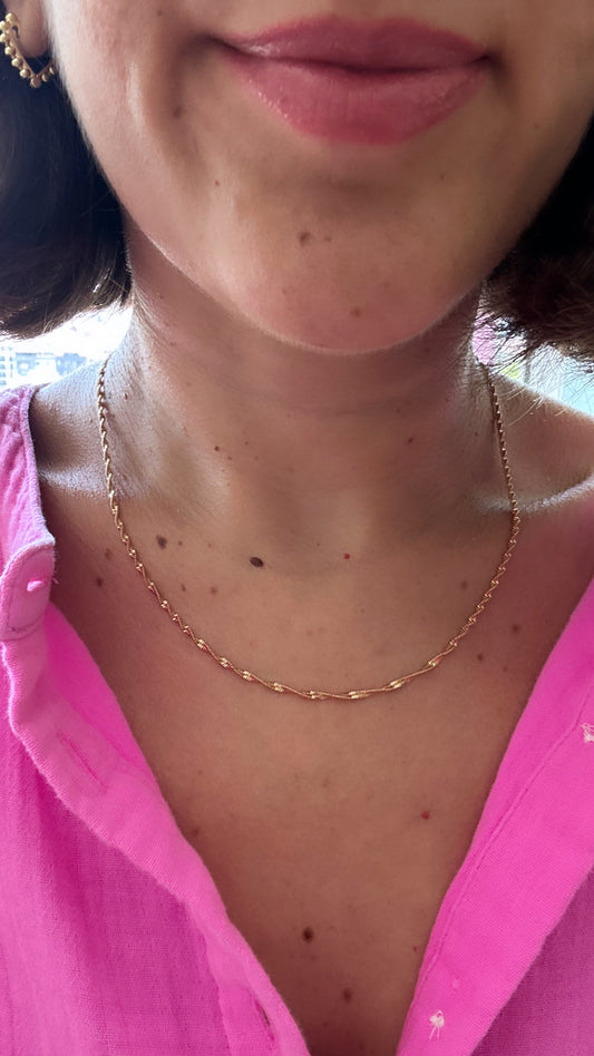 Felissa 18k 45cm Rose Rhodium Plated Chain