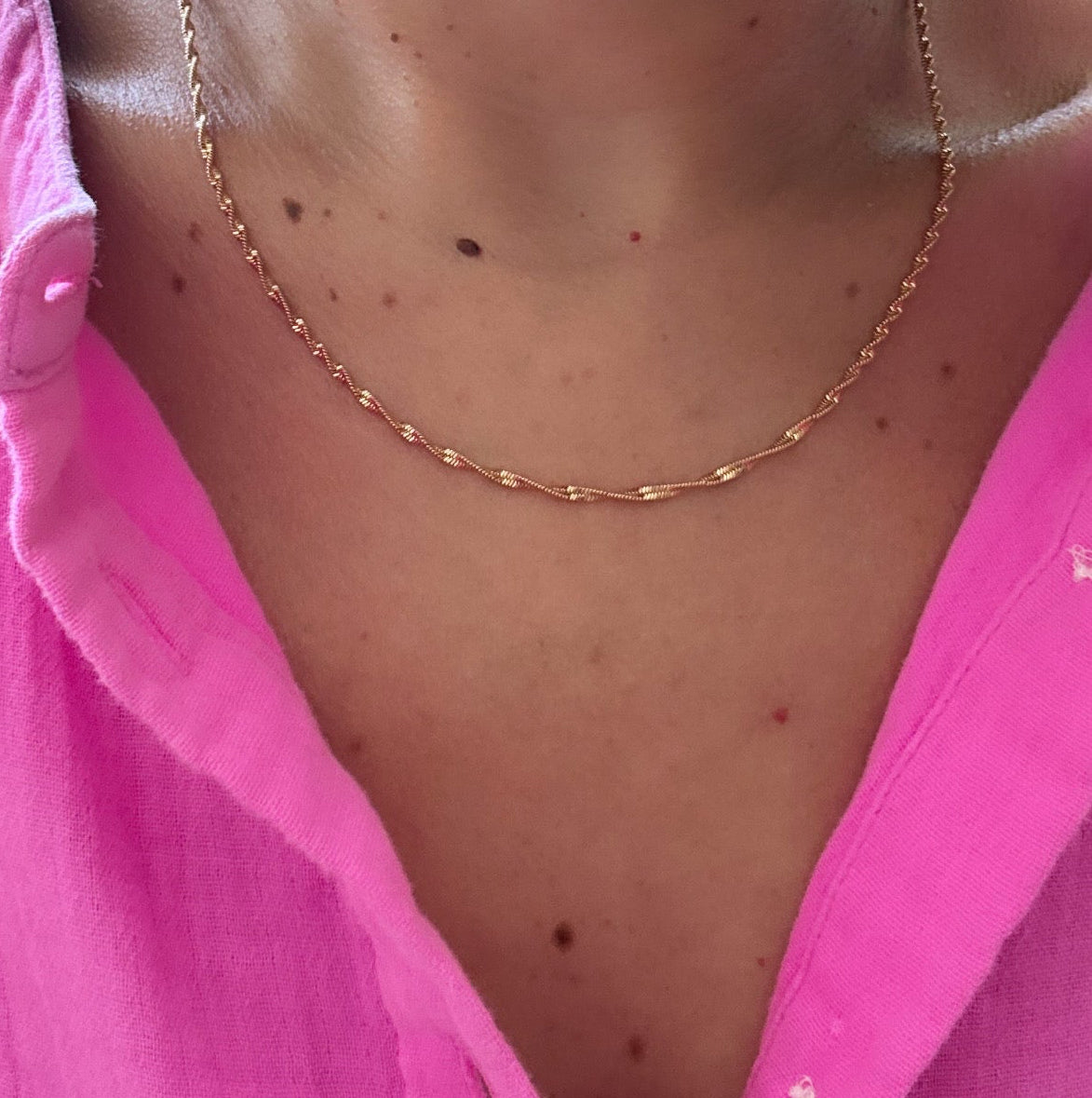 Felissa 18k 45cm Rose Rhodium Plated Chain