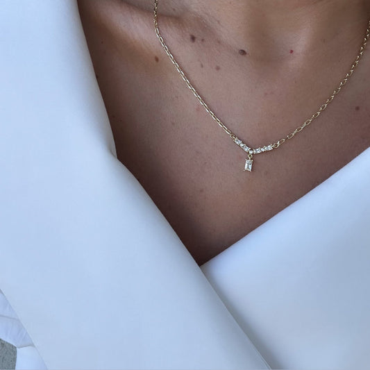 Melo 14k Rengi Rodyum Kaplama Kolye