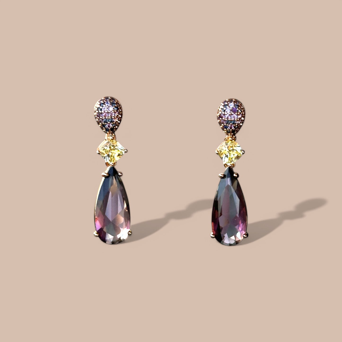 Haze 14k Rhodium Plated Earrings