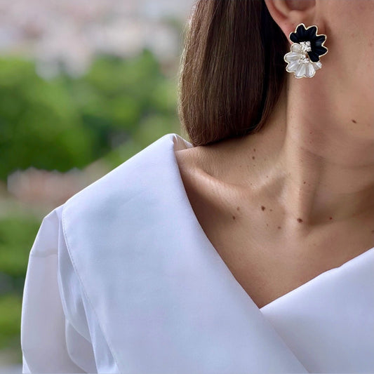 Desire Siyah 14k Rengi Rodyum Kaplama Küpe
