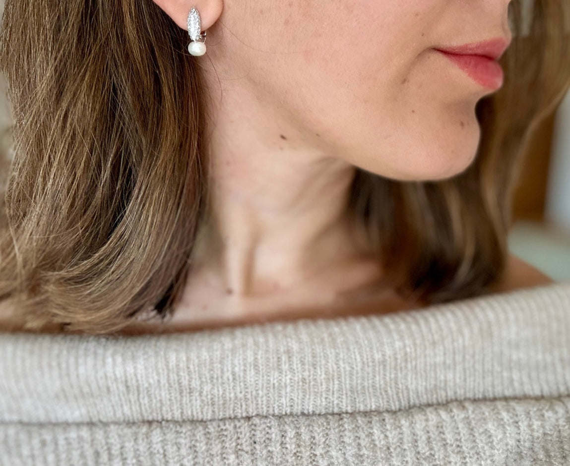 Lina Pearl Dangle Earrings