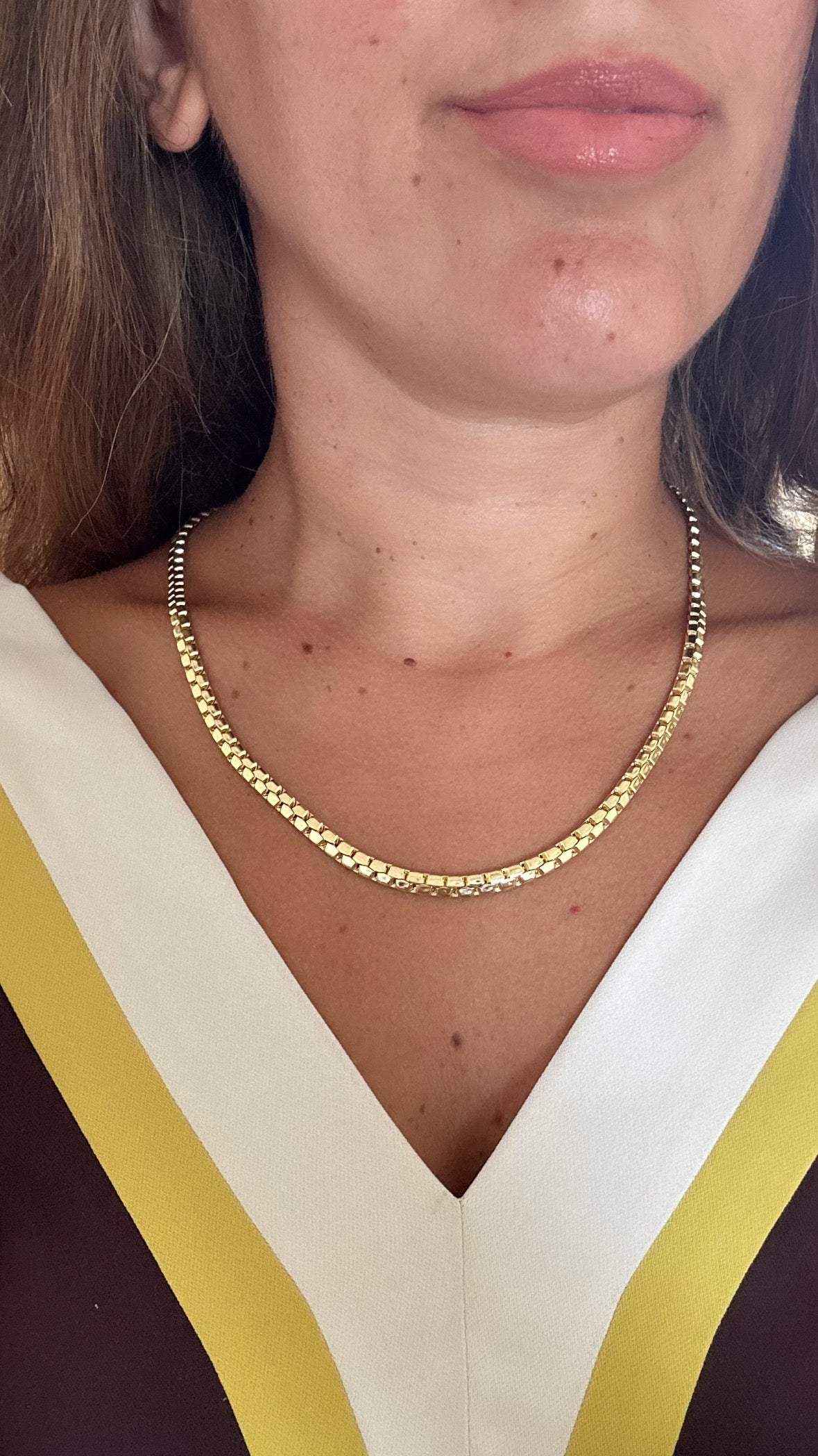 Luna 14K Rhodium Plated Chain